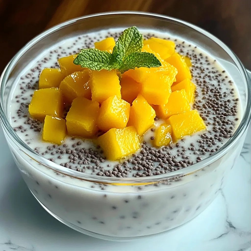 Mango-Kokos-Chia-Samen-Pudding