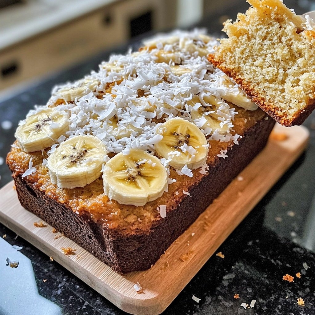 Bananenbrot mit Kokos