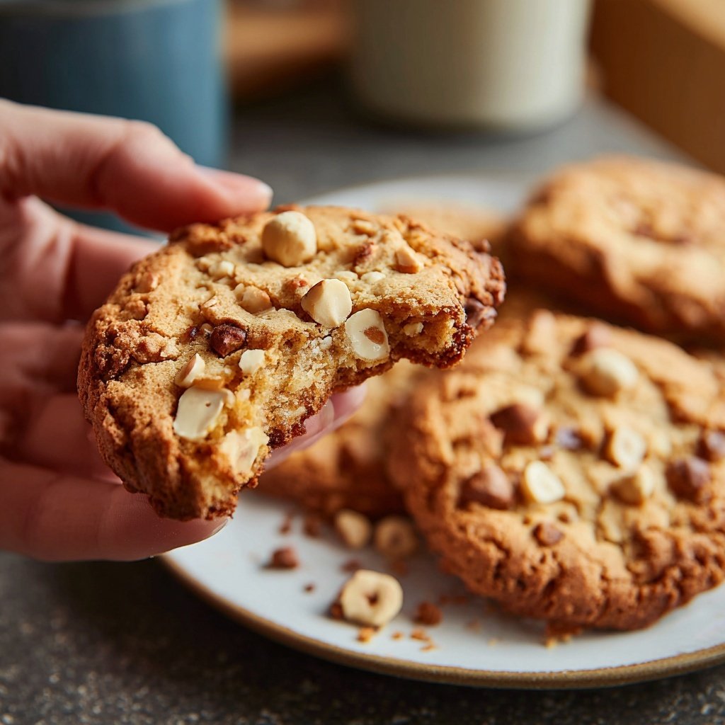 Cookies mit Haselnussstücken