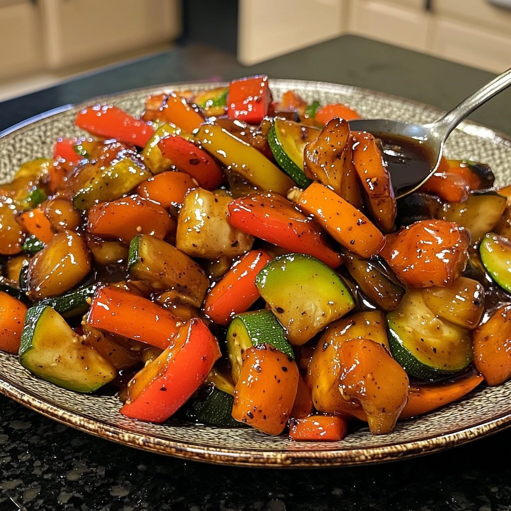 Gemüsepfanne mit Sojasauce