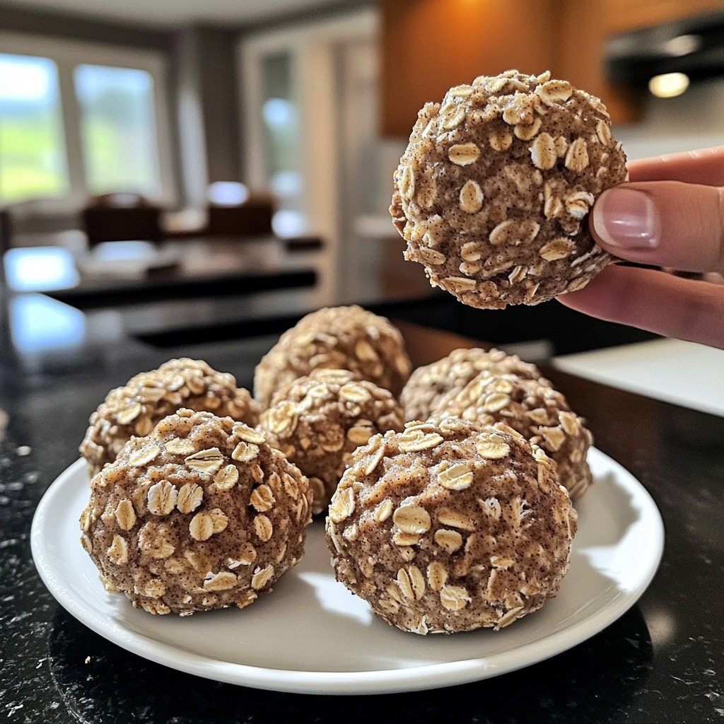 Protein Bällchen mit Zimt und Hafer