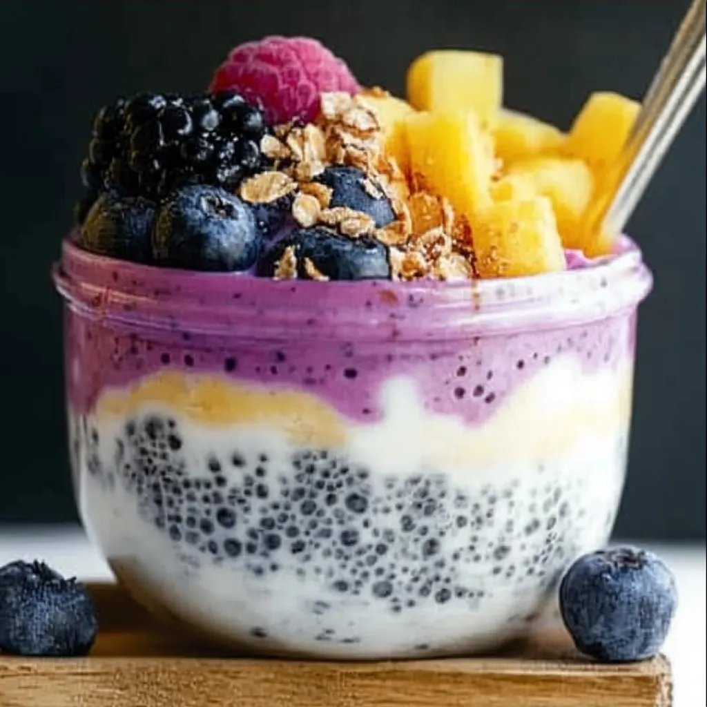 Blaubeer-Zitronen-Chia-Frühstück