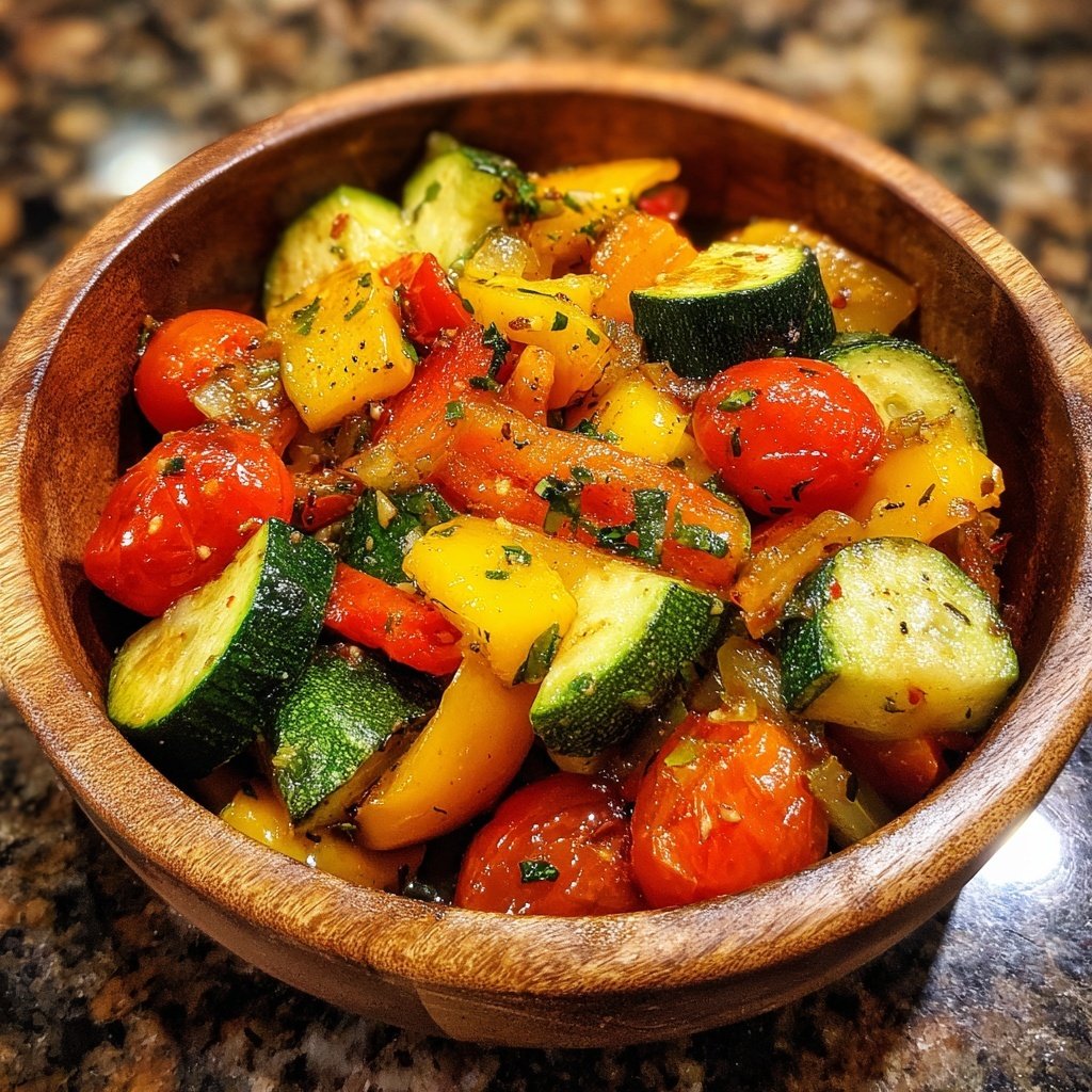 Kalorienarme Gemüsepfanne Mit Zucchini