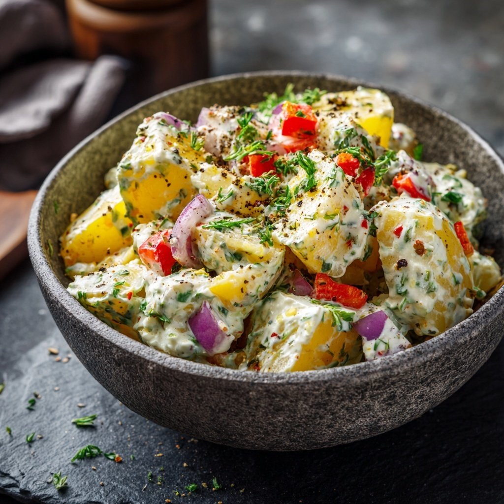 Bunter Kartoffelsalat Zum Grillen