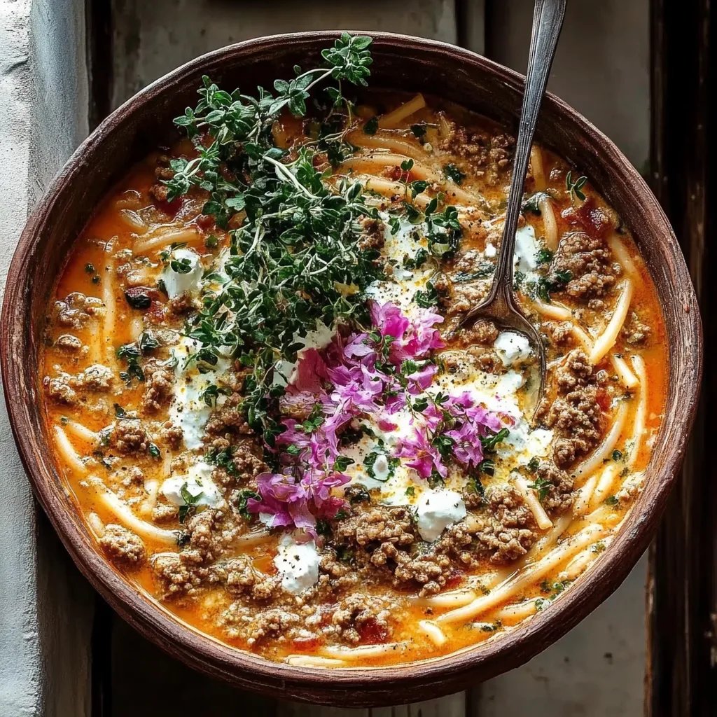 Griechische Kritharaki-Pfanne