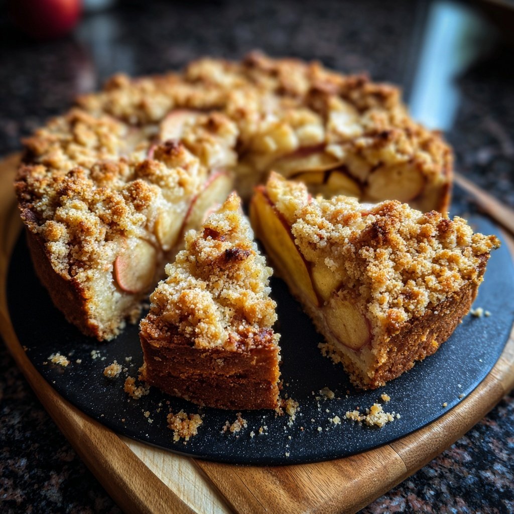 Streuselkuchen Mit Apfel Und Vanille