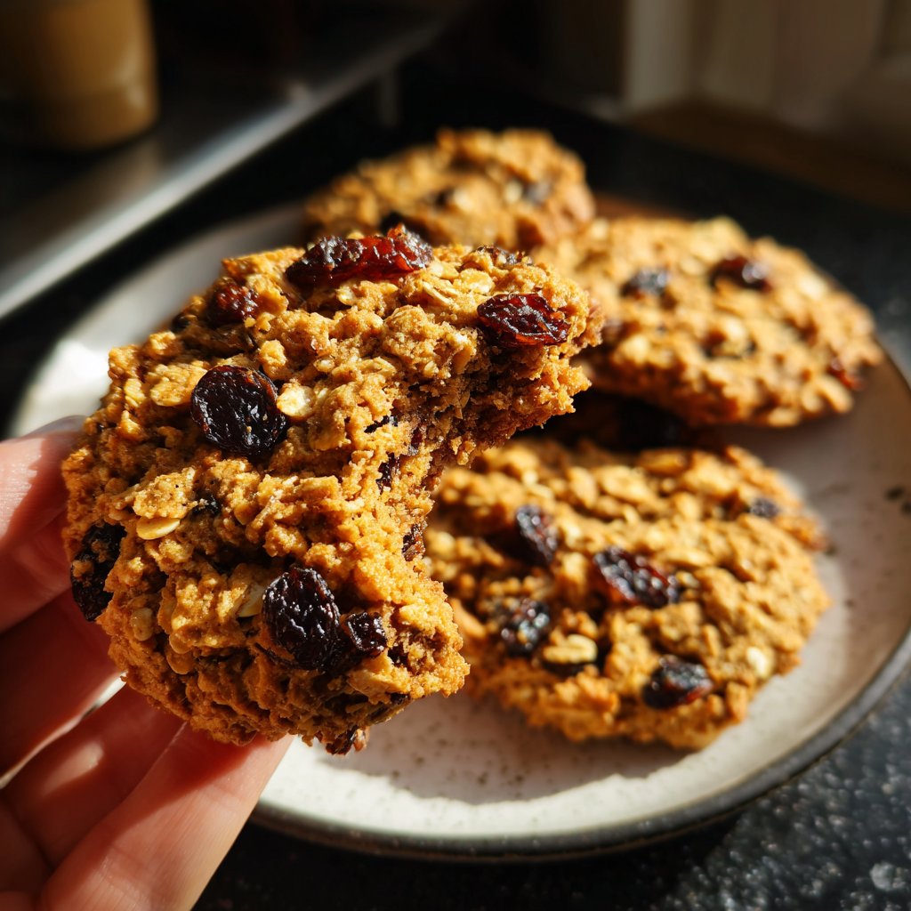 Cookies mit Haferflocken und Rosinen