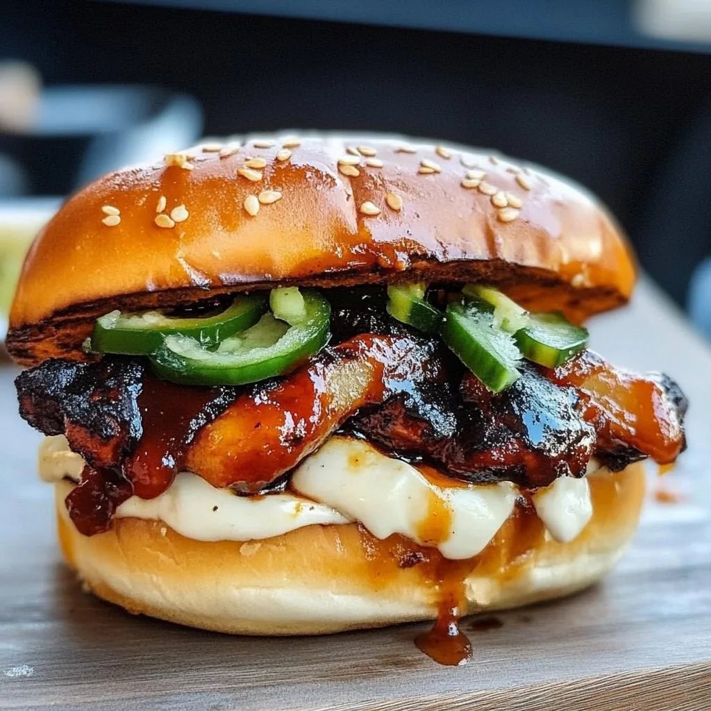 Koreanisches BBQ-Hähnchen-Sandwich