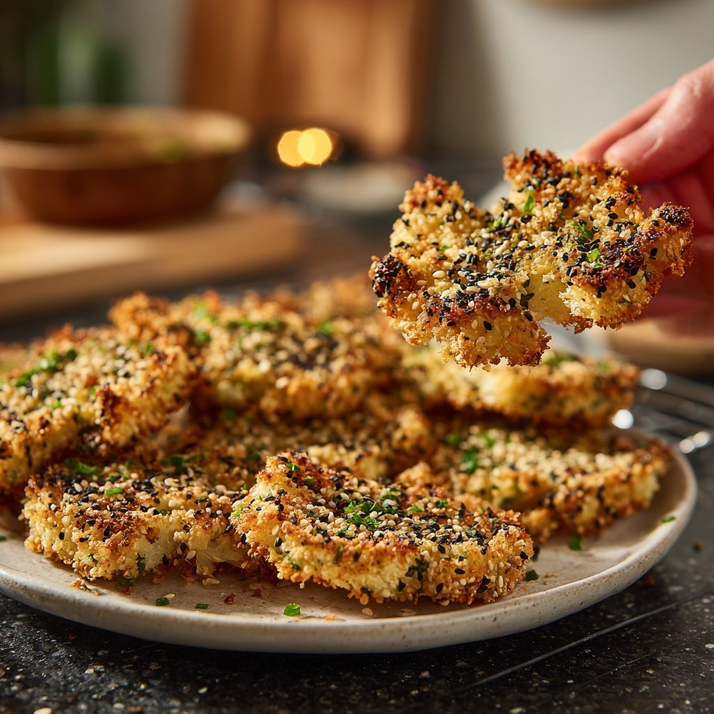 Blumenkohl paniert mit Sesam