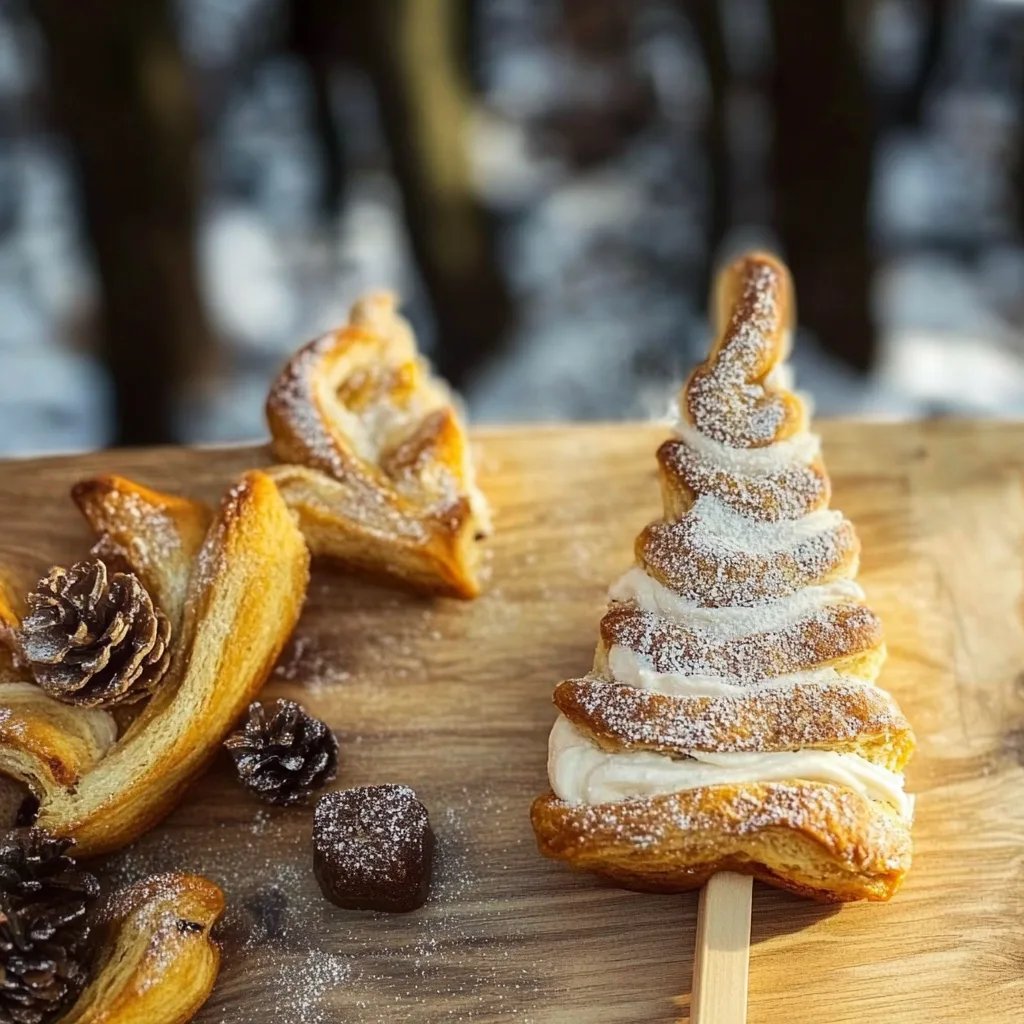 Blätterteig Tannenbäume