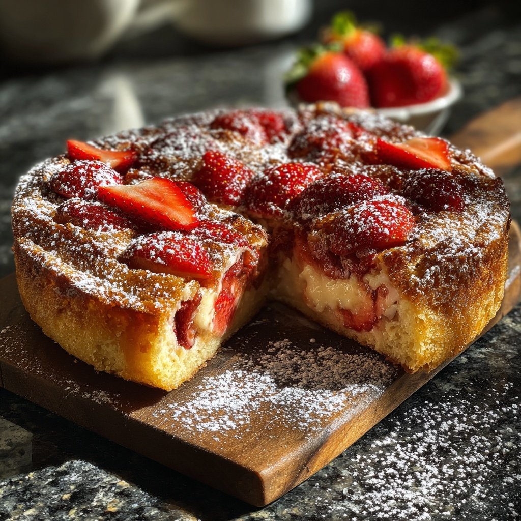 Erdbeer Blechkuchen Mit Zucker Kruste